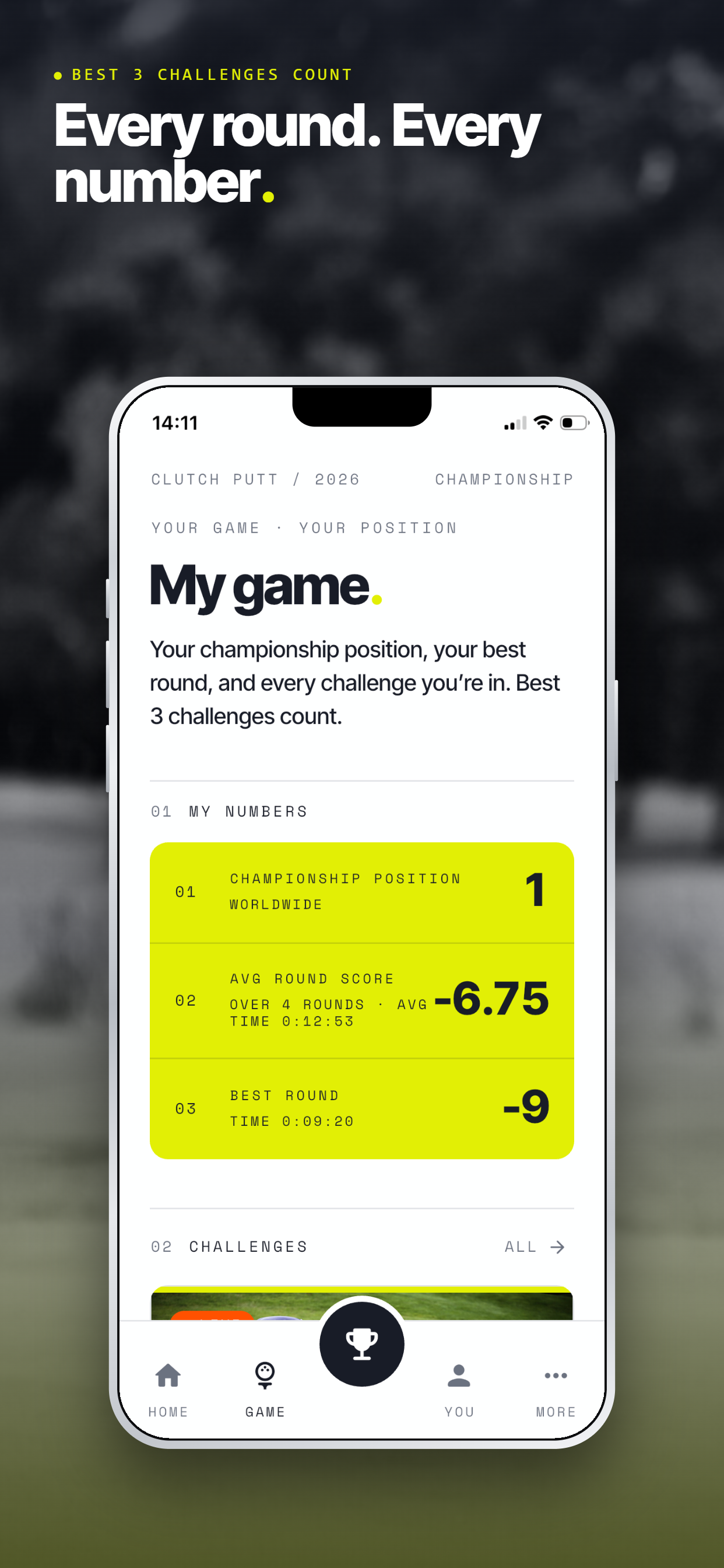 My game — every round, every number